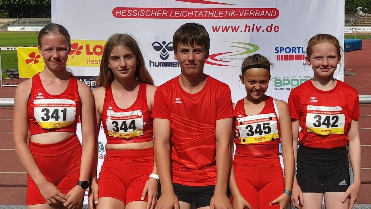 Leichtathleticnachwuchs trotzt der Hitze bei Hessenmeisterschaft