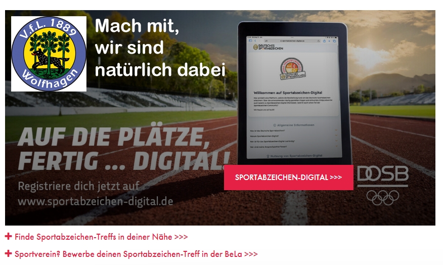 Auf geht`s, Endspurt für`s Sportabzeichen!