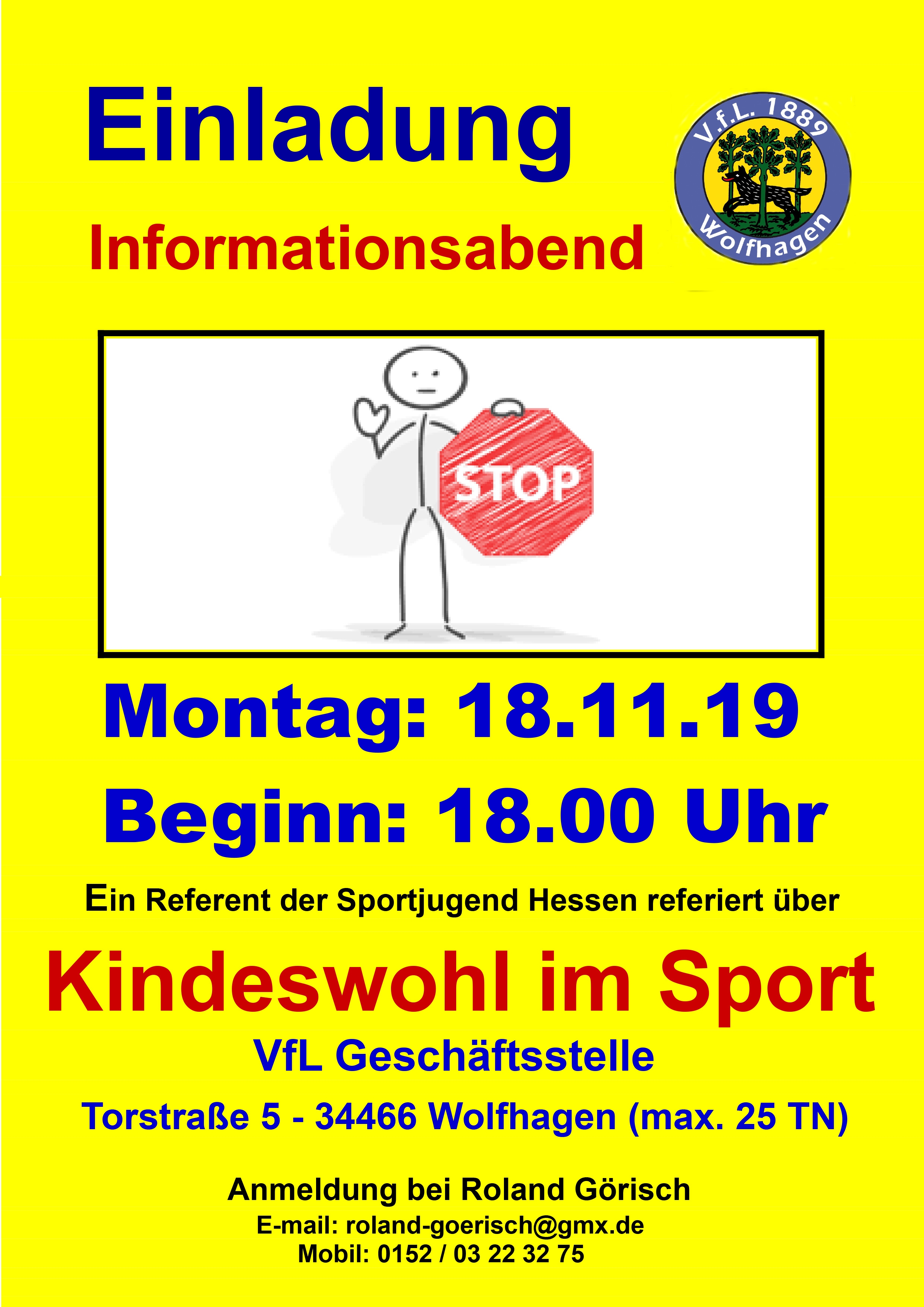 Kindeswohl-Veranstaltung für Übungsleiter & Eltern